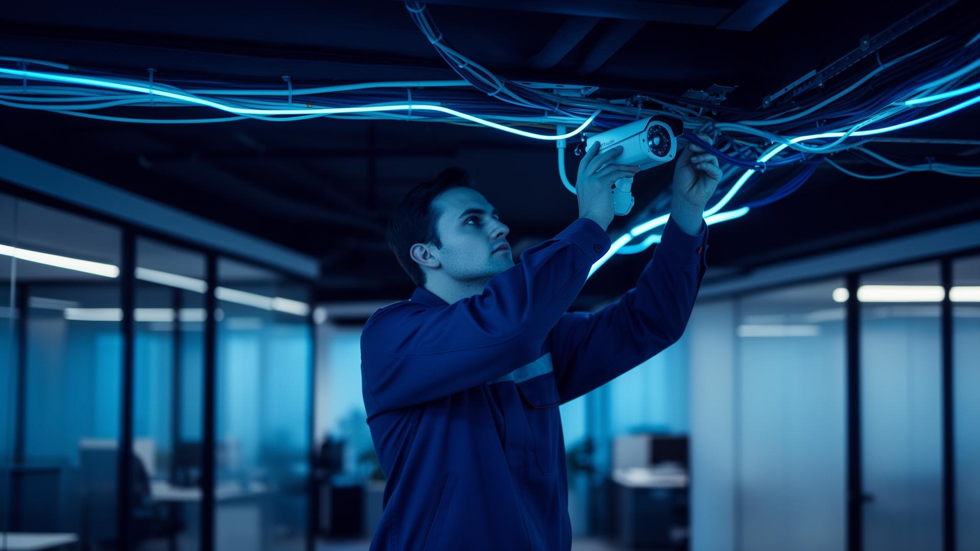 Metro Cabling technician on site